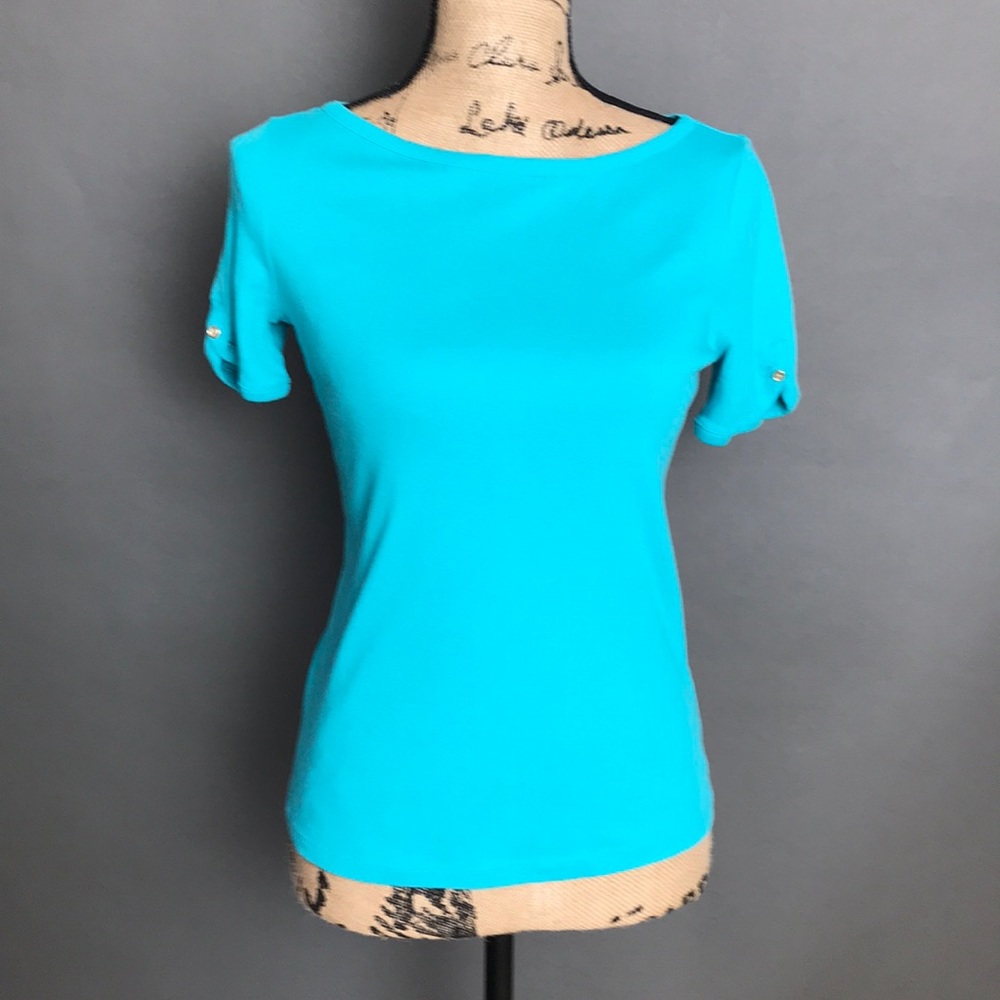 Talbots Tee XS Short Sleeved Blue